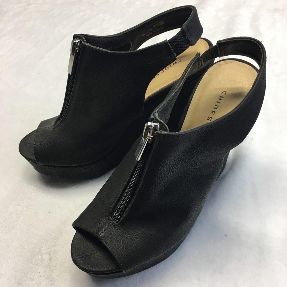 Chinese Laundry Peep Toe Platform Wedge